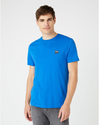 Pánské tričko s krátkým rukávem Wrangler SS SIGN OFF TEE NAUTICAL BLUE