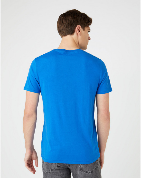 detail Pánské tričko s krátkým rukávem Wrangler SS SIGN OFF TEE NAUTICAL BLUE