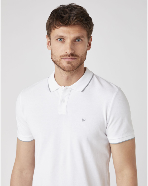 detail SS POLO TEE WHITE