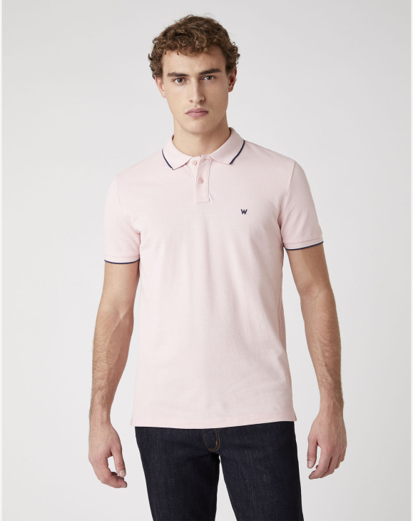 detail SS POLO TEE SILVER PINK