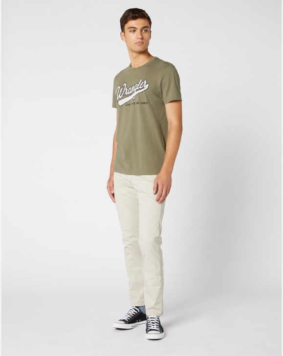 detail SS LIVE IT TEE DUSTY OLIVE