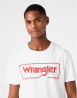 náhled Pánské tričko s krátkým rukávem Wrangler FRAME LOGO TEE WHITE
