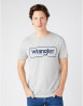 náhled Pánské tričko s krátkým rukávem Wrangler FRAME LOGO TEE MID GREY MEL