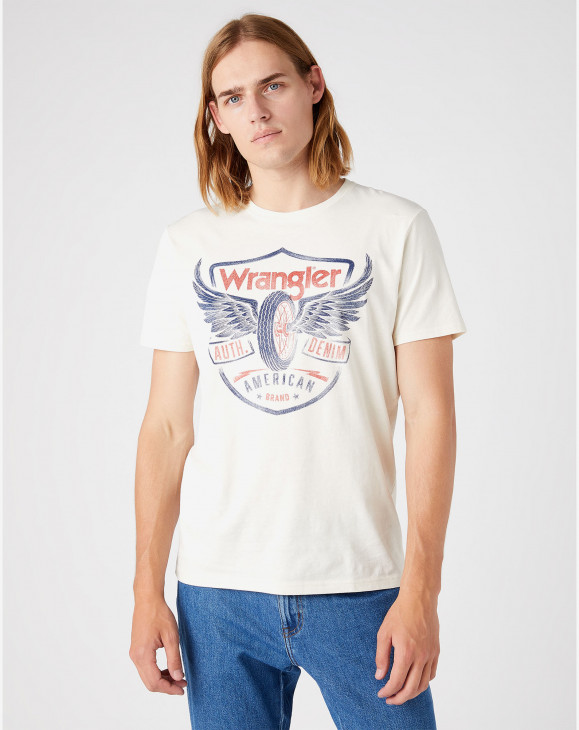 detail Pánské tričko s krátkým rukávem Wrangler AMERICANA TEE VANILLA ICE