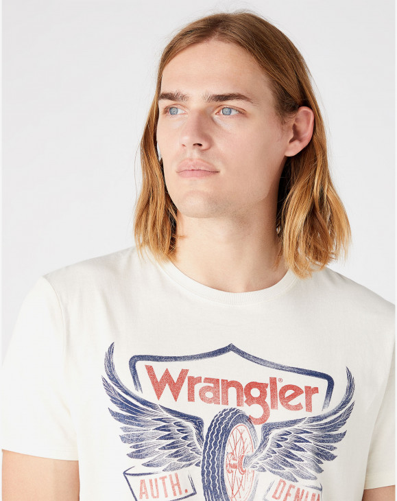 detail Pánské tričko s krátkým rukávem Wrangler AMERICANA TEE VANILLA ICE