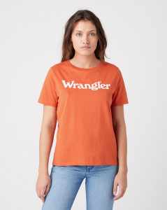 Dámské tričko s krátkým rukávem Wrangler REGULAR TEE GINGER SPICE