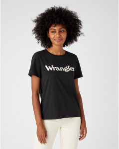 Dámské tričko s krátkým rukávem Wrangler REGULAR TEE FADED BLACK
