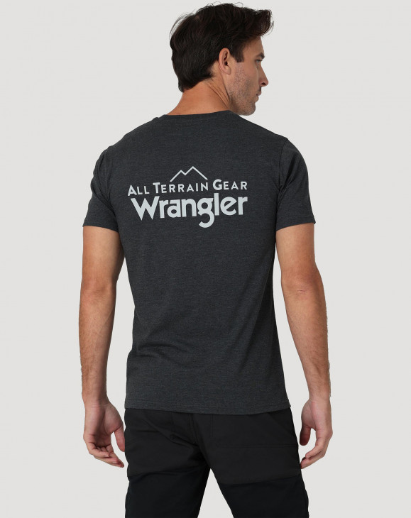 detail Pánské tričko s krátkým rukávem Wrangler LOGO TEE CAVIAR