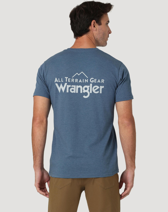 detail Pánské tričko s krátkým rukávem Wrangler LOGO TEE BEARING SEA