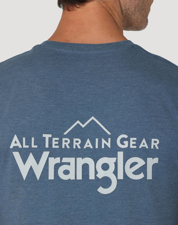 detail Pánské tričko s krátkým rukávem Wrangler LOGO TEE BEARING SEA