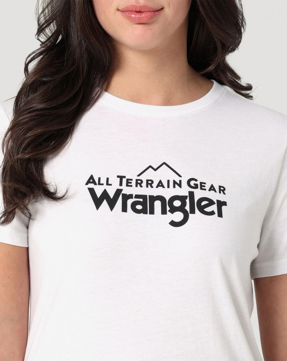 detail Dámské tričko s krátkým rukávem Wrangler LOGO TEE MARSHMALLOW